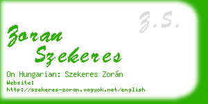 zoran szekeres business card